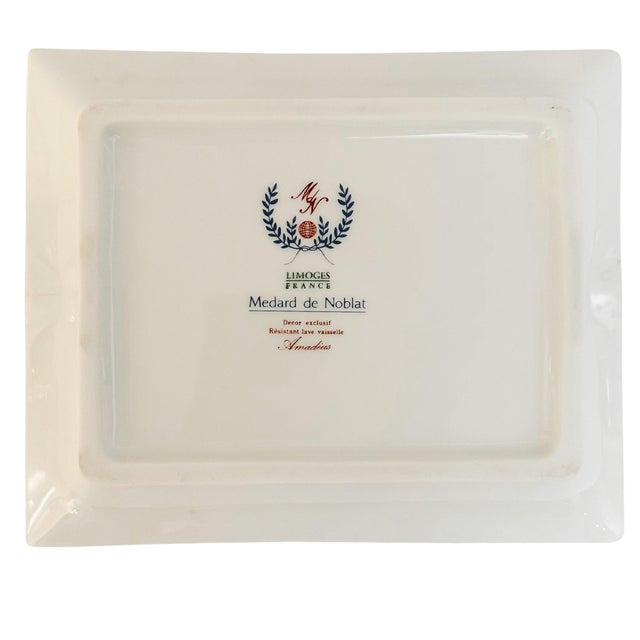 French Limoges Porcelain Ashtray by Medard De Noblat, Amadeus Collection For Sale In San Diego - Image 6 of 8