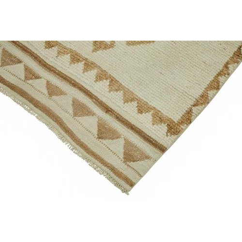 Beige Bohemian Runner Rug For Sale - Image 4 of 7