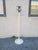 Vintage metal coat rack with six gold-plated brass hooks. Good overall condition, with minor visible signs of wear....