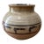 Vintage Stoneware Studio Pottery Vase Tan/Brown Speckled Glaze Moriage Style Signed For Sale
