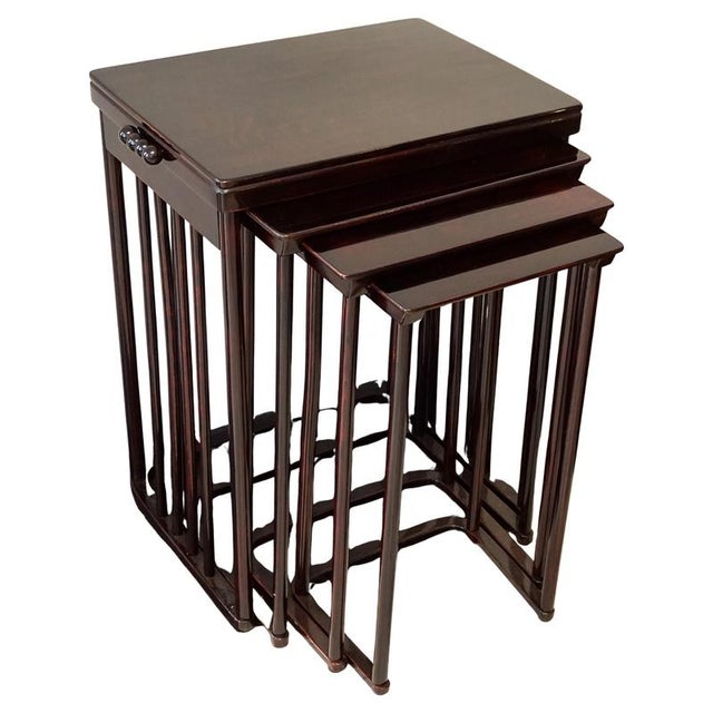 Art Nouveau Nesting Tables from Josef Hoffmann, 1906, Set of 4 For Sale - Image 9 of 9