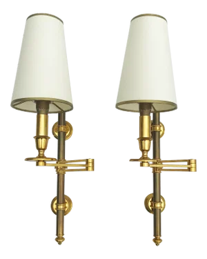1960s Maison Jansen Swing Arms Sconces - a Pair,
