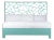 Tiffany Platform Bed King, Turquoise For Sale