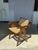 Brown Natural Wood Cane Office Chair For Sale - Image 8 of 18