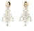 12.72 Carat Pear Shape Diamond Gold Earrings, Pair For Sale