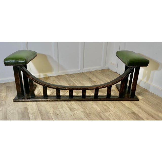 Brown William Birch Arts and Crafts Heavy Oak Club Fender, 1890s For Sale - Image 8 of 10