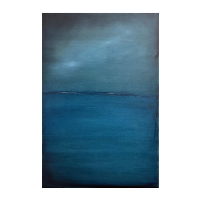 Early 21st Century Marilina Marchica, Blue Landscape, Oil on Canvas For Sale - Image 5 of 6