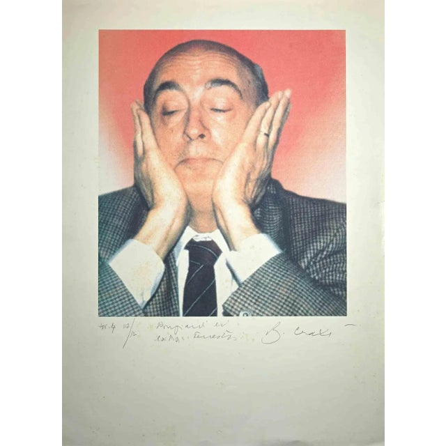 Gli extra-terrestri is an original photolithograph realized by the italian politician bettino craxi. Hand-signed in pencil...