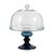 Contemporary Vellerti Glass Cake Stand, Blue For Sale - Image 3 of 3