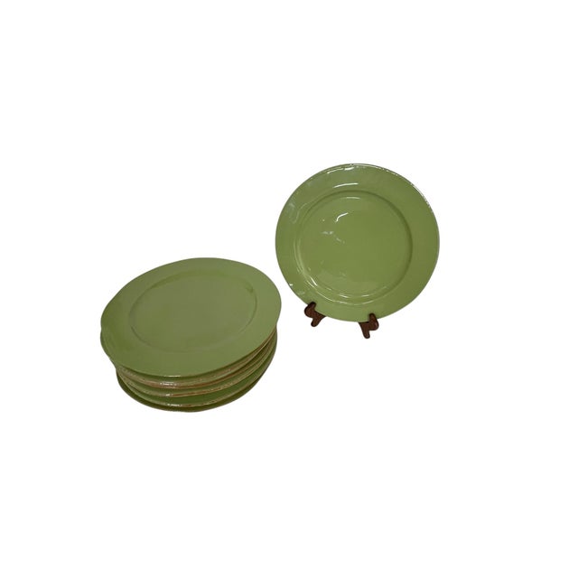 Set of 8 Vintage Vietri Basilico 12” green dinner plates. Use alone or shows well with a variety of other dinnerware such...