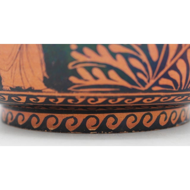 Orange Mid-19th Century Giustiniani Pottery Greek Revival Handled Low Bowl For Sale - Image 8 of 9