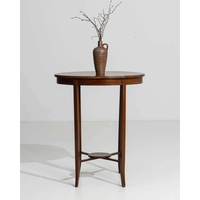 19th Century English Inlaid Oval Side Table For Sale - Image 10 of 14