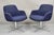 Vintage Mid Century Modern Blue Upholstered Chrome Swivel Base Club Chair - Pair For Sale - Image 12 of 12