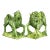 Early 20th Century Pair of Vintage Chinese Foo Dog Statues in Jade Color For Sale