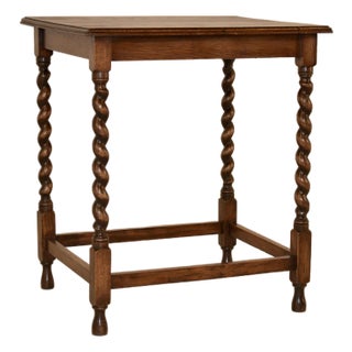 Edwardian Oak Side Table From England, Circa 1900 For Sale