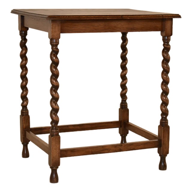 Edwardian Oak Side Table From England, Circa 1900 For Sale