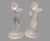 Transparent Pair Vintage Fostoria Satin Glass Figural Rebecca at the Well 10" Candlesticks For Sale - Image 8 of 8