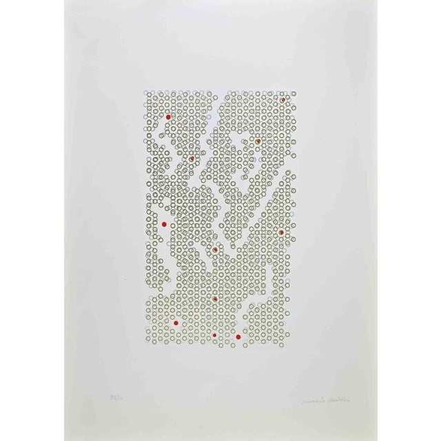 Modern Mario Padovan, Abstract Composition, Screen Print, 1971 For Sale - Image 3 of 3