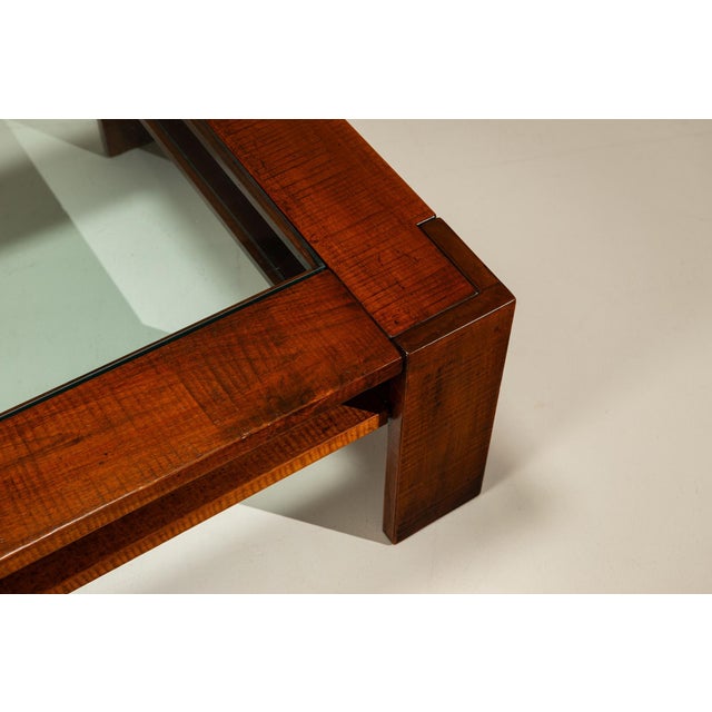 Square Coffee Table from Giuseppe Rivadossi in Slavonian Oak, Italy, 1980s For Sale - Image 6 of 11