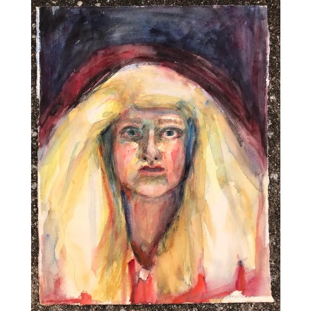 Portrait watercolor by Atlanta artist Adrienne Anderson (1949-2020). Anderson earned her MFA from University of Georgia...