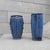 1915 Weller Art Pottery Blue Drapery Pair (2x) of Vases For Sale - Image 10 of 12