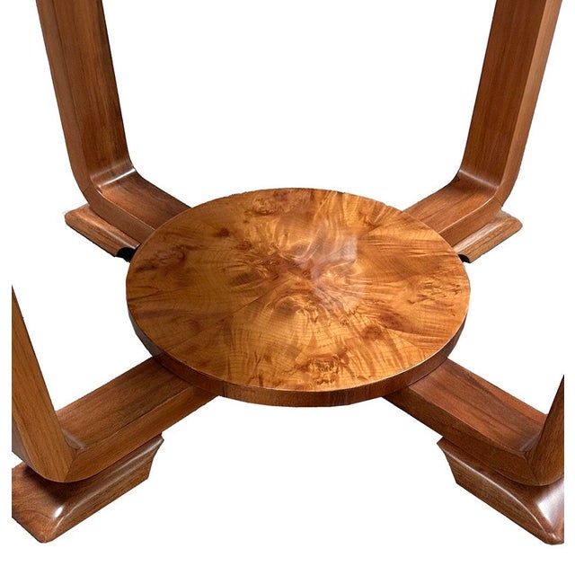 Art Deco Poplar Round Coffee Table, 1930s For Sale - Image 4 of 6