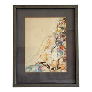 Vintage Expressionist Painting, Signed by Artist Lester Raymer