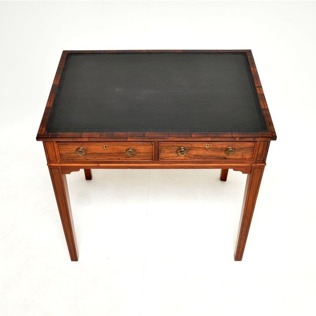 Antique Georgian Inlaid Writing Table, 1800s For Sale - Image 4 of 11