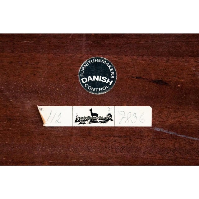 Brown Teak Table, Denmark, 1960s For Sale - Image 8 of 9