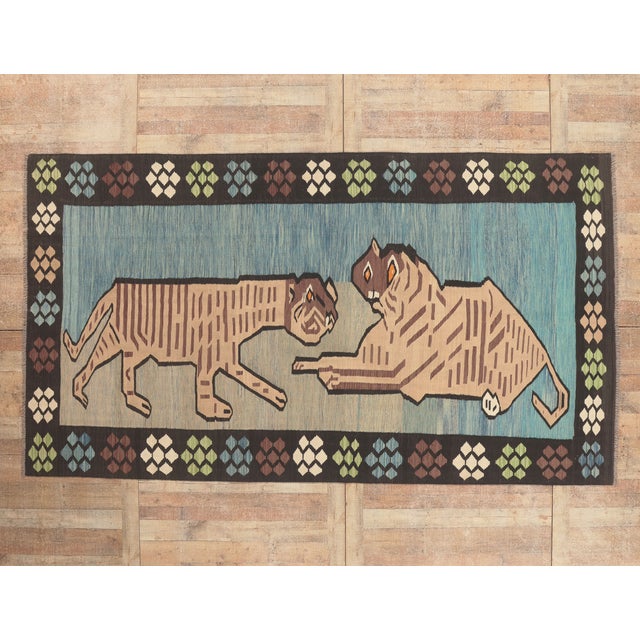 Vintage Pakistani Pictorial Kilim Rug, 06'05 X 11'06 For Sale - Image 10 of 10