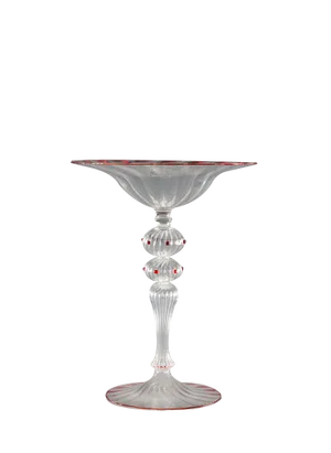 Browded Stem Raised Glass with Two Dots Spheres from Cortella & Ballarin