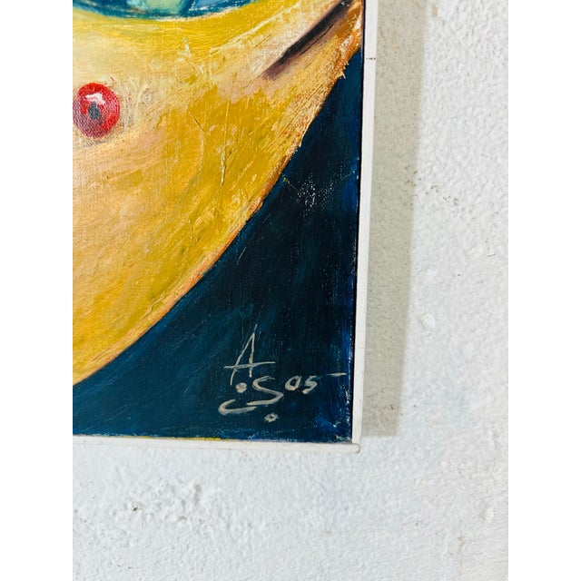 Fine Vintage Abstract Oil on Canvas For Sale In Charleston - Image 6 of 9