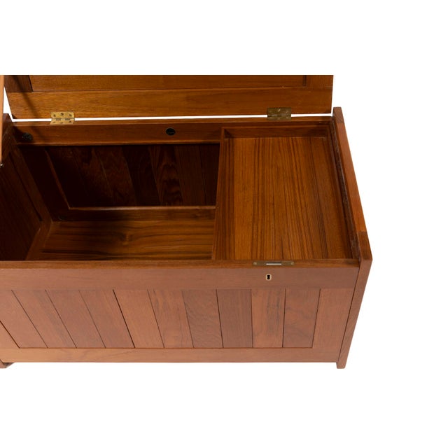 1960s Illums Bolighus Teak & Leather Blanket Chest For Sale In Phoenix - Image 6 of 8