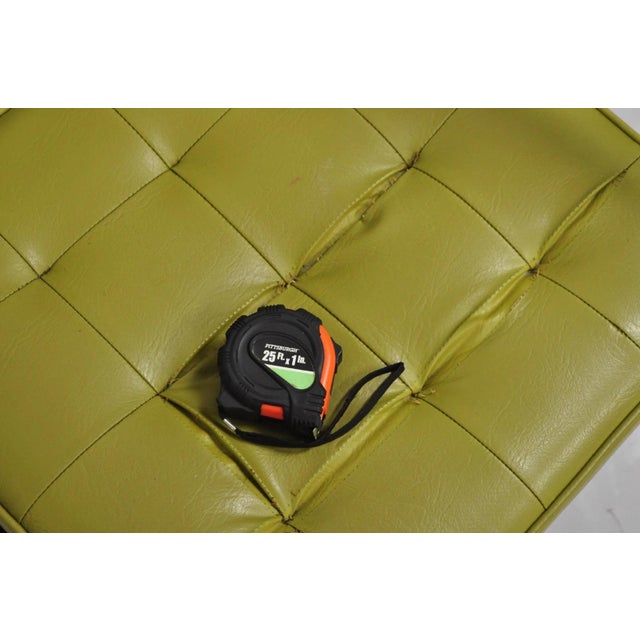 Vintage Ray Zimmerman for Dux Sculpted Walnut Green Vinyl Club Lounge Arm Chair For Sale - Image 9 of 18