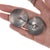 Large 30's-40's Navajo hand stamped silver buttons/ornaments turned cufflinks For Sale - Image 4 of 6