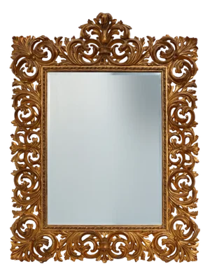Large Vintage Italian Baroque Style Wall Mirror, 1950s