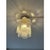 Little bright flush mount with transparent "tronchi" murano glass. metal frame in a bath of gold 24k 1 light, bulb not...