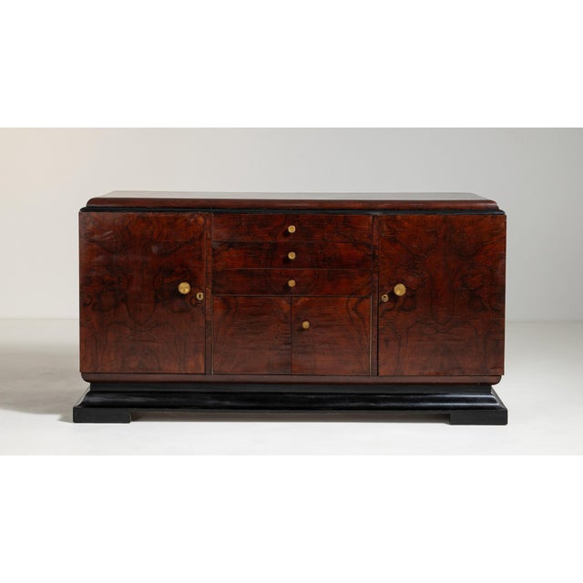 19th Century France Art Deco Black Wood Storage Cabinets & Cupboards For Sale - Image 10 of 11