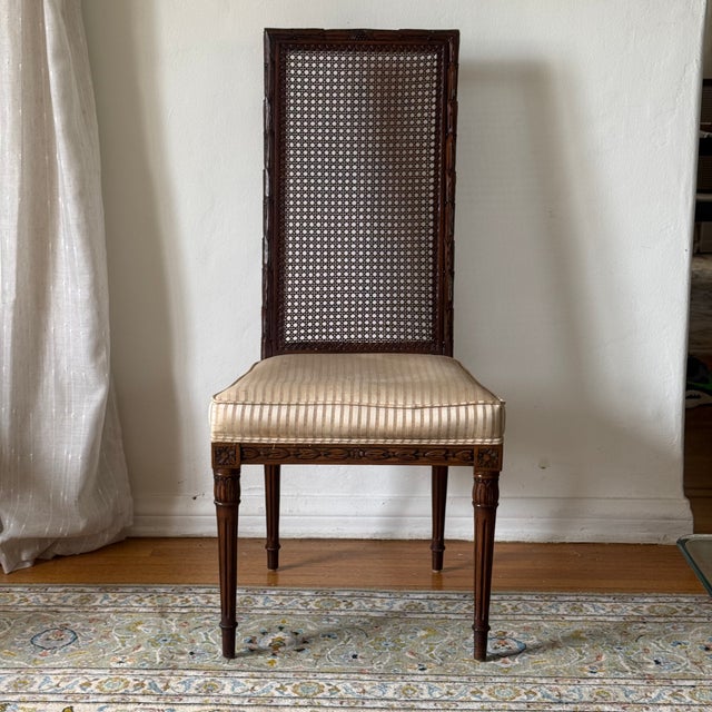 Karges Furniture Vintage Neoclassical Cane Back Dining Chairs by Karges, Set of 8 For Sale - Image 4 of 11