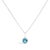 10K White Gold Blue Topaz and 3/8 Cttw Diamond Halo Jewelry Set (Earrings, Pendant & Ring) For Sale - Image 4 of 6