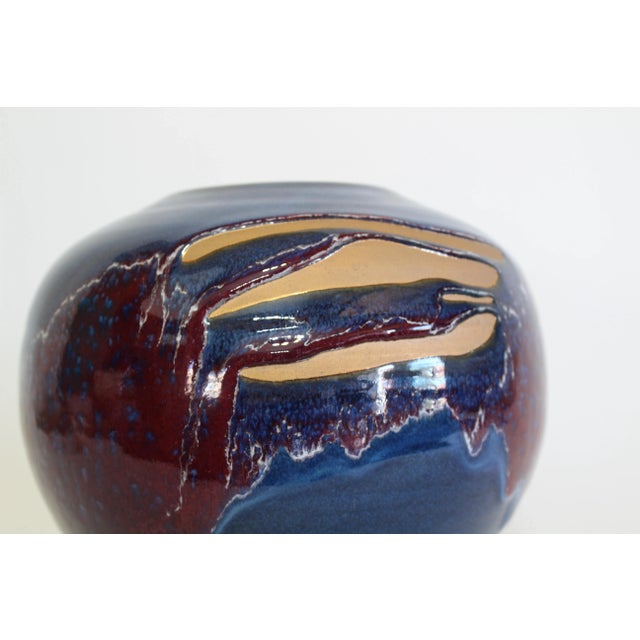 Hand Thrown Ceramic Vase For Sale - Image 4 of 7