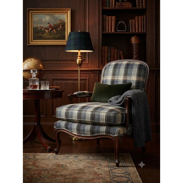 American Ralph Lauren Style Woven Tartan Plaid Fabric – 58” Wide × 1.75 Yards – Heritage Upholstery Textile - See Inspiration Photos! For Sale - Image 3 of 7