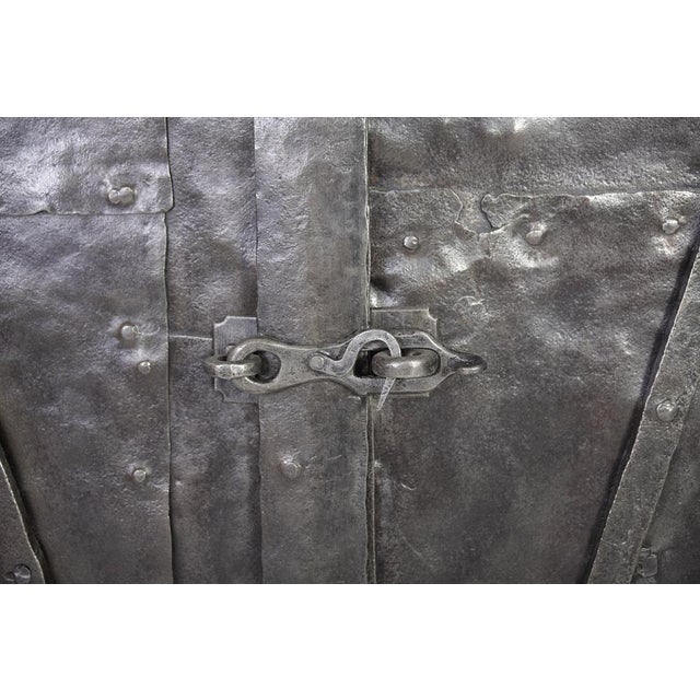 Black Antique Iron Clad Double Doors, 1780s For Sale - Image 8 of 18