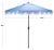 Modern Torsa 9 Ft Crank Umbrella, Baby Blue/Brown Pole For Sale - Image 3 of 9