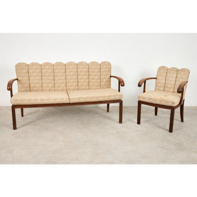 Modernist Dining Bench and Armchair attributed to Lajos Kozma, 1930s, Set of 2 For Sale - Image 4 of 13