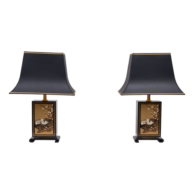 French Table Lamps from Maison Le Dauphin Pagoda, 1970s, Set of 2 For Sale
