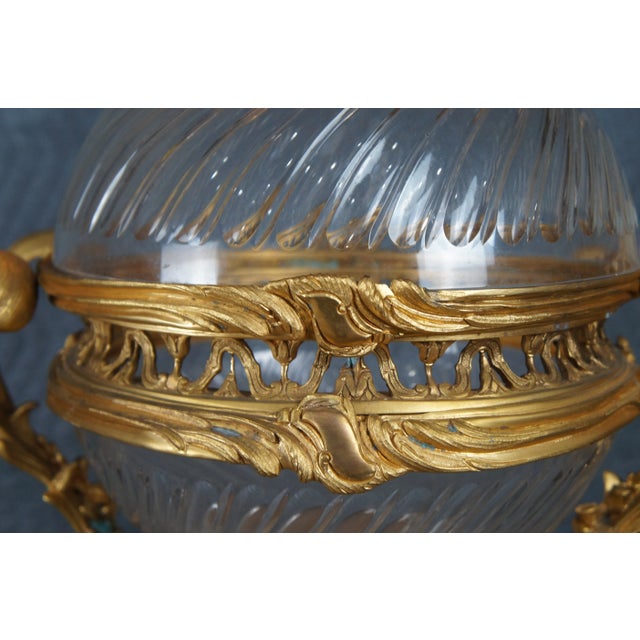 Mid 20th Century Eric Stepniewski French Louis XV Ormolu Crystal Incense Burner Centerpiece Bowl For Sale - Image 6 of 12