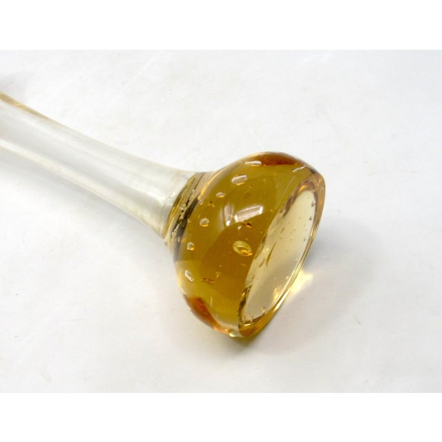 Amber Aseda Glasbruk Glass Bone Vase - 1960s For Sale - Image 9 of 9