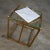 Chelsea House Jamie Merida Collection Iron Antique Gold Leaf Harlequin Side Table For Sale - Image 15 of 18