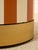 Wood Mid 20th Century Postmodern Orange and Cream Striped Pedestal Dining Table With Glass Top For Sale - Image 7 of 9